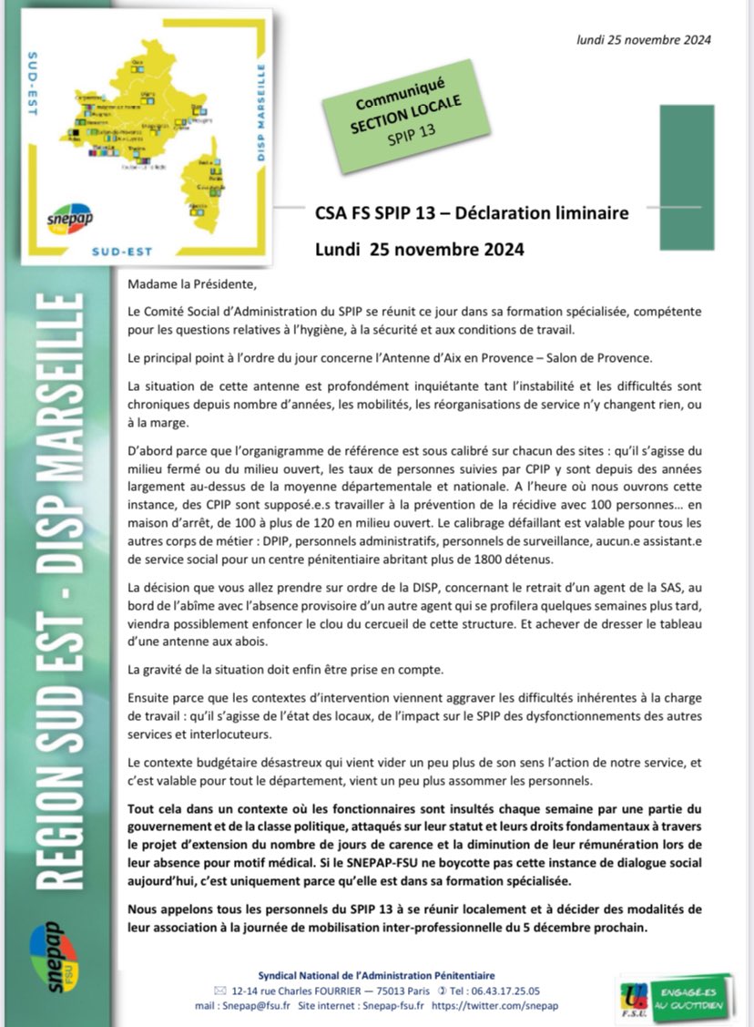 SNEPAP-FSU Sud Est tweet media