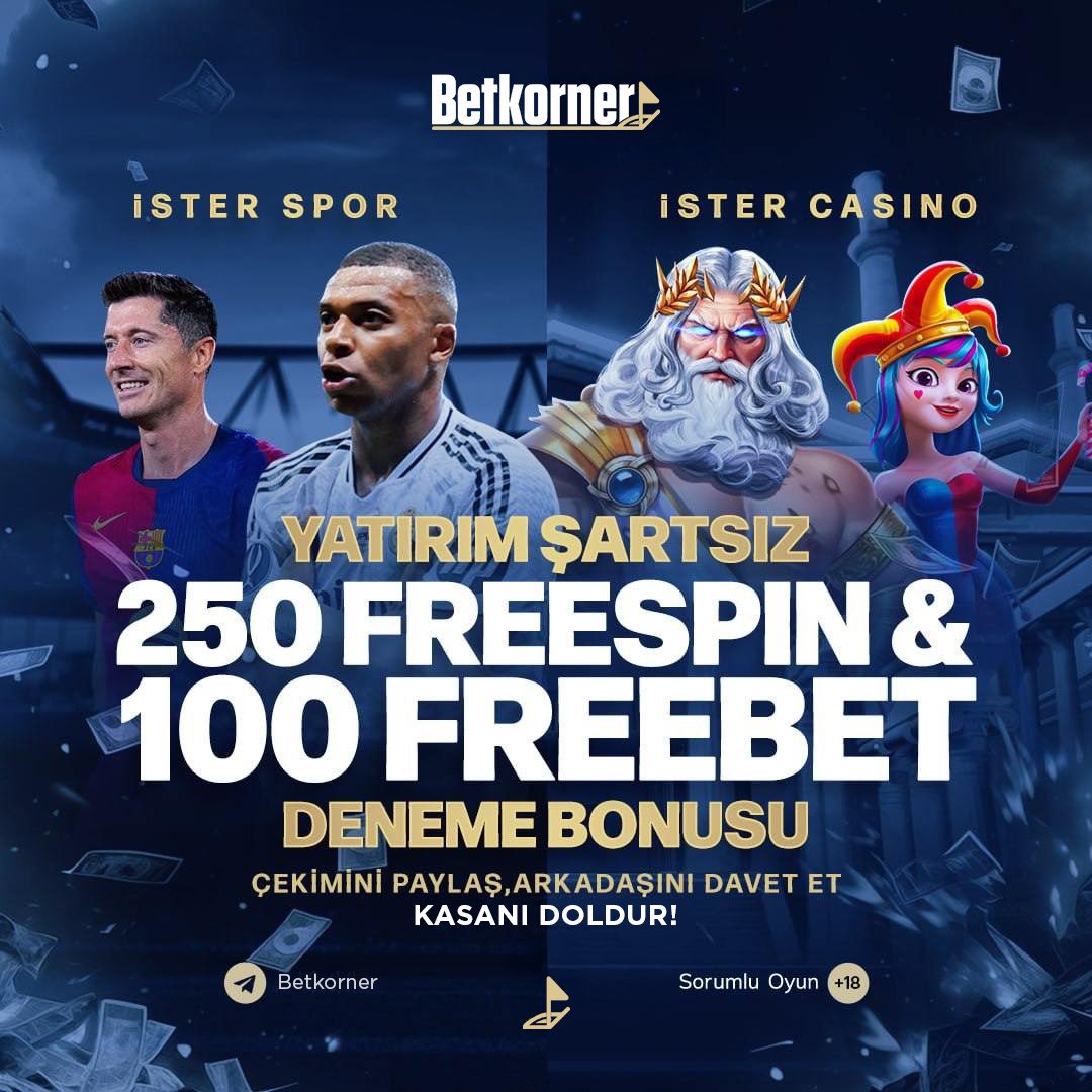 Betkornerresmi's tweet photo. 💎 DENEMEYE DEĞER !! 

🔵  #BETKORNER  ÖZEL 250 #FREESPİN !

🔵 100₺ #FREEBET!

🔵 YATIRIM ŞARTI YOK !

🔵 ÇEVRİM YOK !

🔵 HIZLI ÇEKİM GARANTİSİ !

✅ GÜNCEL GİRİŞ ➡️   https://t.co/KiiI4o8ID1

#betkornergiris #bahis #casino #slot #spor #denemebonusu #denemebonusuverensiteler https://t.co/dZgSauvxdB