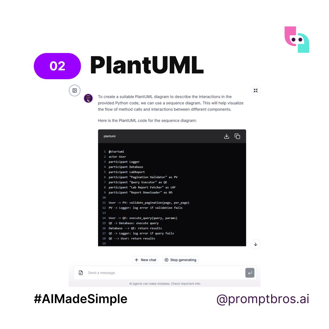 PromptBros's tweet image. 🖥️ UML for system designers - go from thoughts and concepts to interactions on a diagram in seconds. #AIsystemdesign