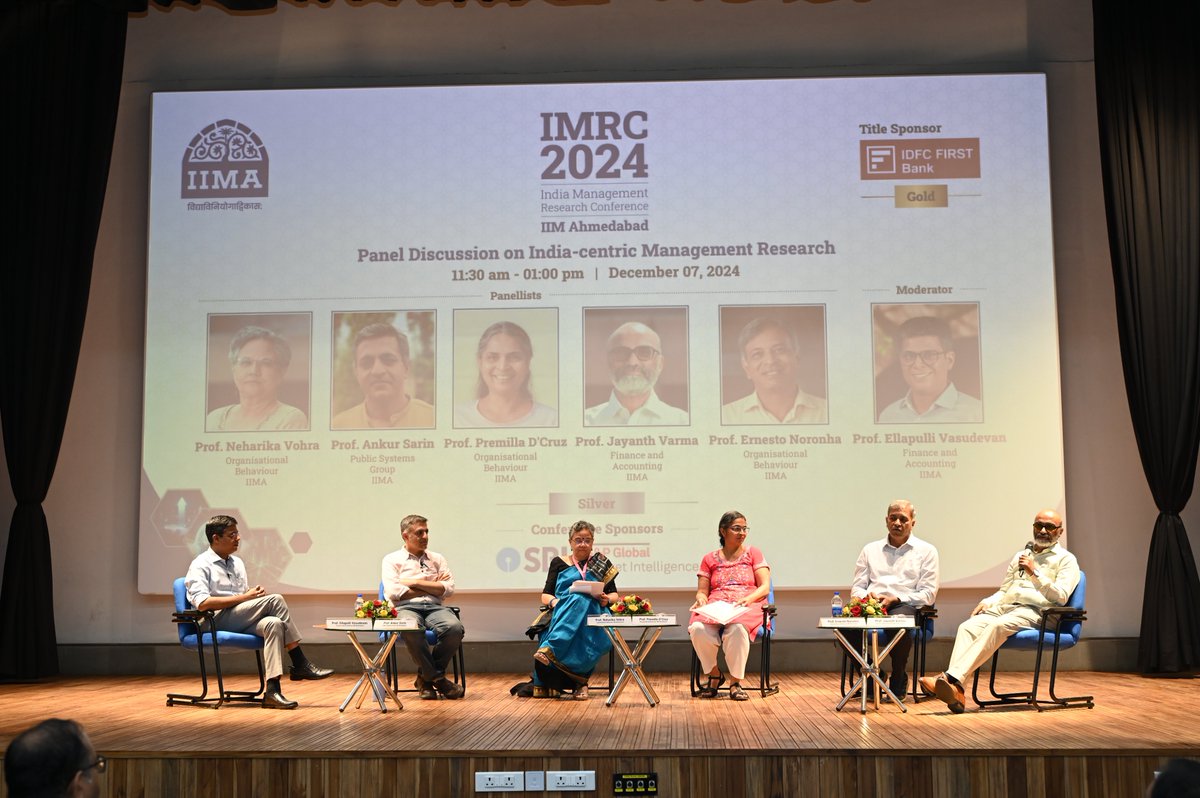 #IMRC2024 begins today at IIMA!
IIMA Director Prof <a href="/BhaskerBharat/">Bharat Bhasker</a>, Dean (Faculty) Satish Deodhar, Dean (Programmes) Diptesh Ghosh, Prof-in-Charge of Admin. Abhiman Das and faculty members welcomed the participants to 3 days of insightful discussions and meaningful collaborations.