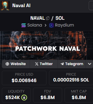 $NAVAL  ...10M es posible... Seguimos cocinando..
7wM4MnbsPsG95A3WhZgbrPWvMtydKmJjqKr2ZVJVpump
