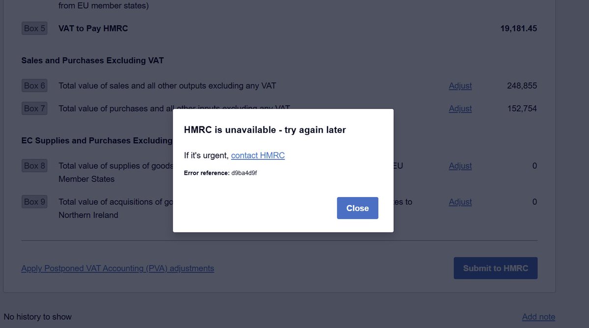 ADM_Accountants's tweet photo. @HMRCcustomers First time it said HMRC unavailable https://t.co/VkHr09N9Jo