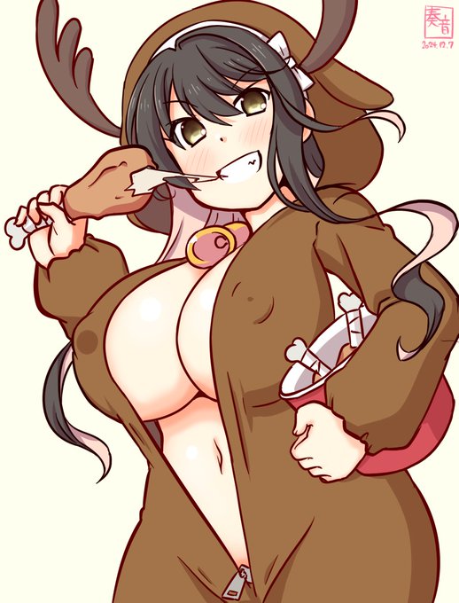 「おー、おー!メリクリってやつかこれが?
 いいな、メシも美味いじゃん!」

#艦これ版真剣お絵描き60分一本勝負_20241207
#長波 

※遅刻+15分 