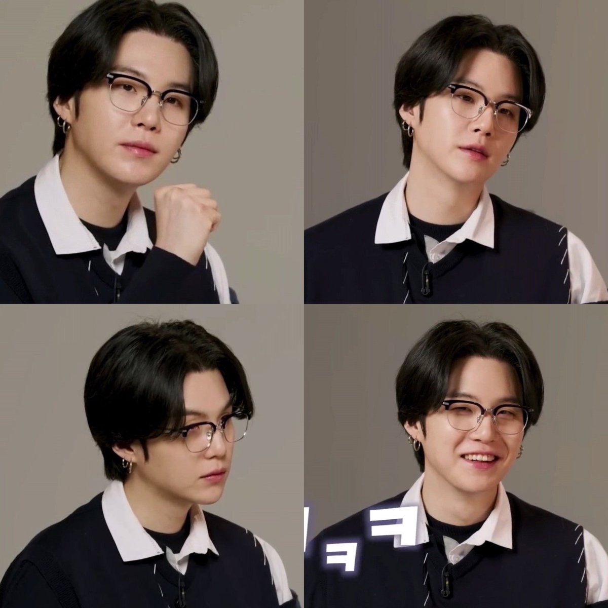 yoongistouch's tweet image. I absolutely love the concept of Yoongi wearing glasses.