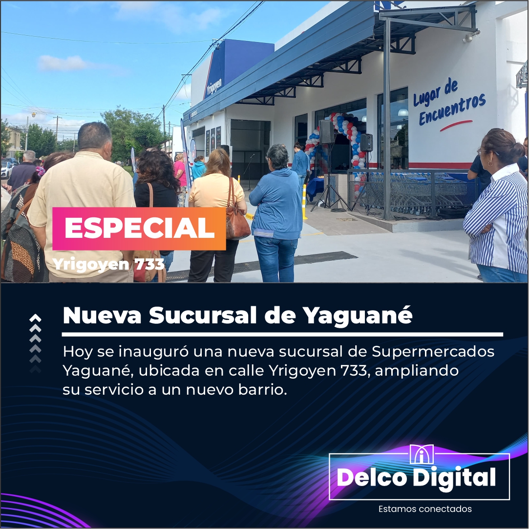 del_sol's tweet photo. 🏬 Nueva Sucursal de Yaguané en Villaguay 🎉
Hoy quedó inaugurada la nueva sucursal de Supermercados Yaguané, ubicada en Yrigoyen 733, marcando una gran expansión en el servicio hacia un nuevo sector de nuestra ciudad.
#DelcoDigital #DELCONOTICIAS https://t.co/RsCrWH5gUN