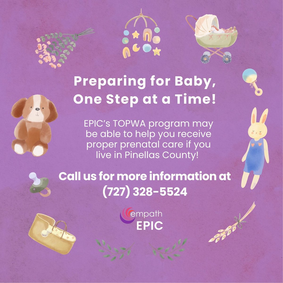 EPICTampaBay's tweet image. Exciting news for expectant moms in Pinellas County! EPIC’s TOPWA program is here to support pregnant women who need help accessing prenatal care or other needs. Call (727) 328-5524 to learn more. 💕 #PregnancySupport #TampaBayMoms #PinellasCounty