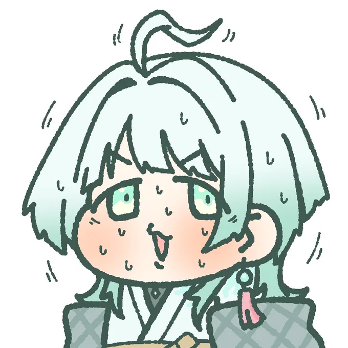おかめさん(タグのお方)のアイコン描かせて頂きました!!!キャラデザが!可愛すぎる!!!!!! (何度もツイートし直してごめんなさいすぎる)