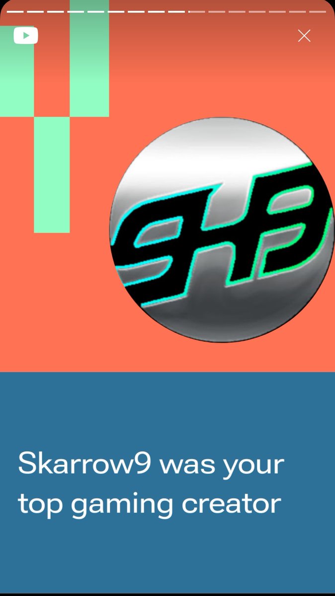 StellieCake's tweet photo. YouTube wrapped for gaming content is so funny. top 0.1% of @Skarrow9 viewers, that's my streamer right there! https://t.co/dsi0AkuEs3