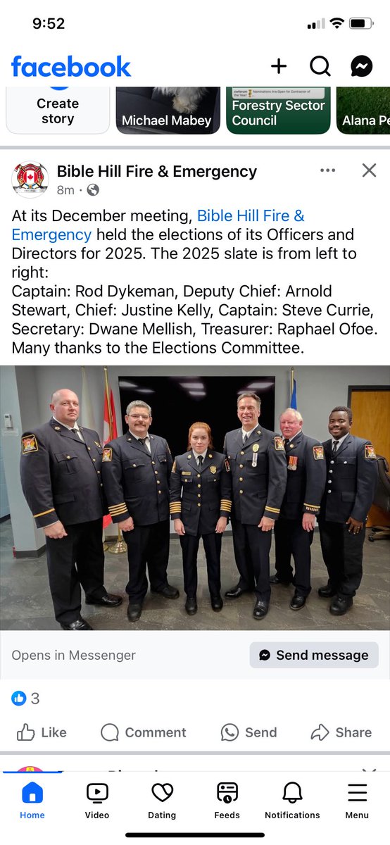 Bible Hill Fire &amp; Emergency have elected the 2025 slate of officers.