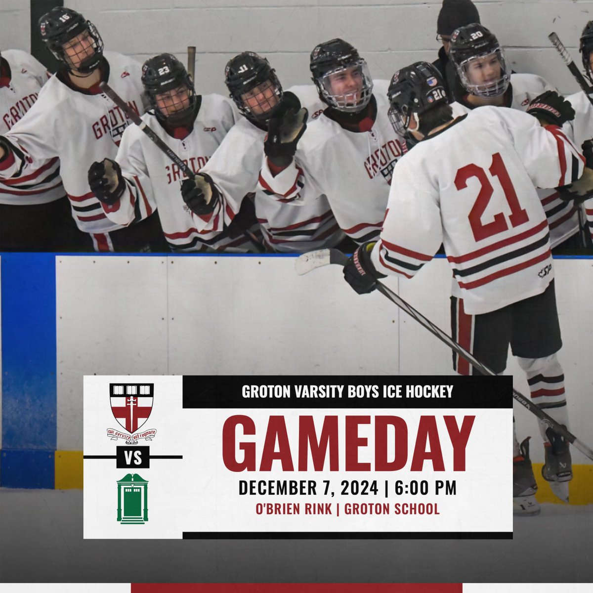 GrotonBVH's tweet photo. Home Opener, 6PM vs @DeerfieldBVH 🦓🏒 https://t.co/leNLa7B03b