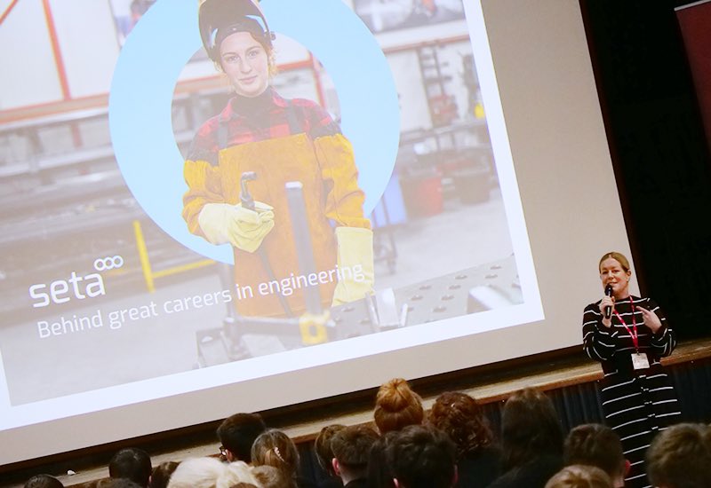 This week we welcomed Suzanne from <a href="/SetaTrain/">Seta</a> into school to deliver assemblies to all students in Years 7-11 about the world of #apprenticeships and engineering. Suzanne explained how apprenticeships work and the many organisations in the local area who work with Seta #careers
