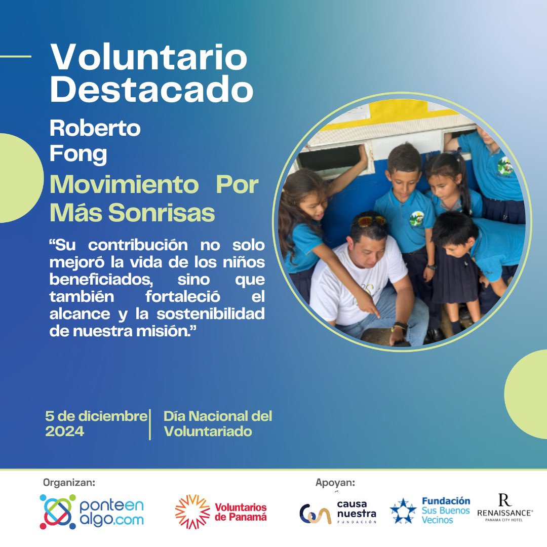 ponteenalgo's tweet photo. @FECPanama @VoluntarioPTY @FundSBV @fundacionmaipty @donavidapanama @banaparpma @NinosDarien @proecoazuero @FValorate #5DeDiciembre
#DiaDelVoluntario 
@VoluntarioPTY 
@ponteenalgo 
Fundación Causa Nuestra
@FundSBV 

@AIDFORAIDSP https://t.co/dJVBoZ3Saa