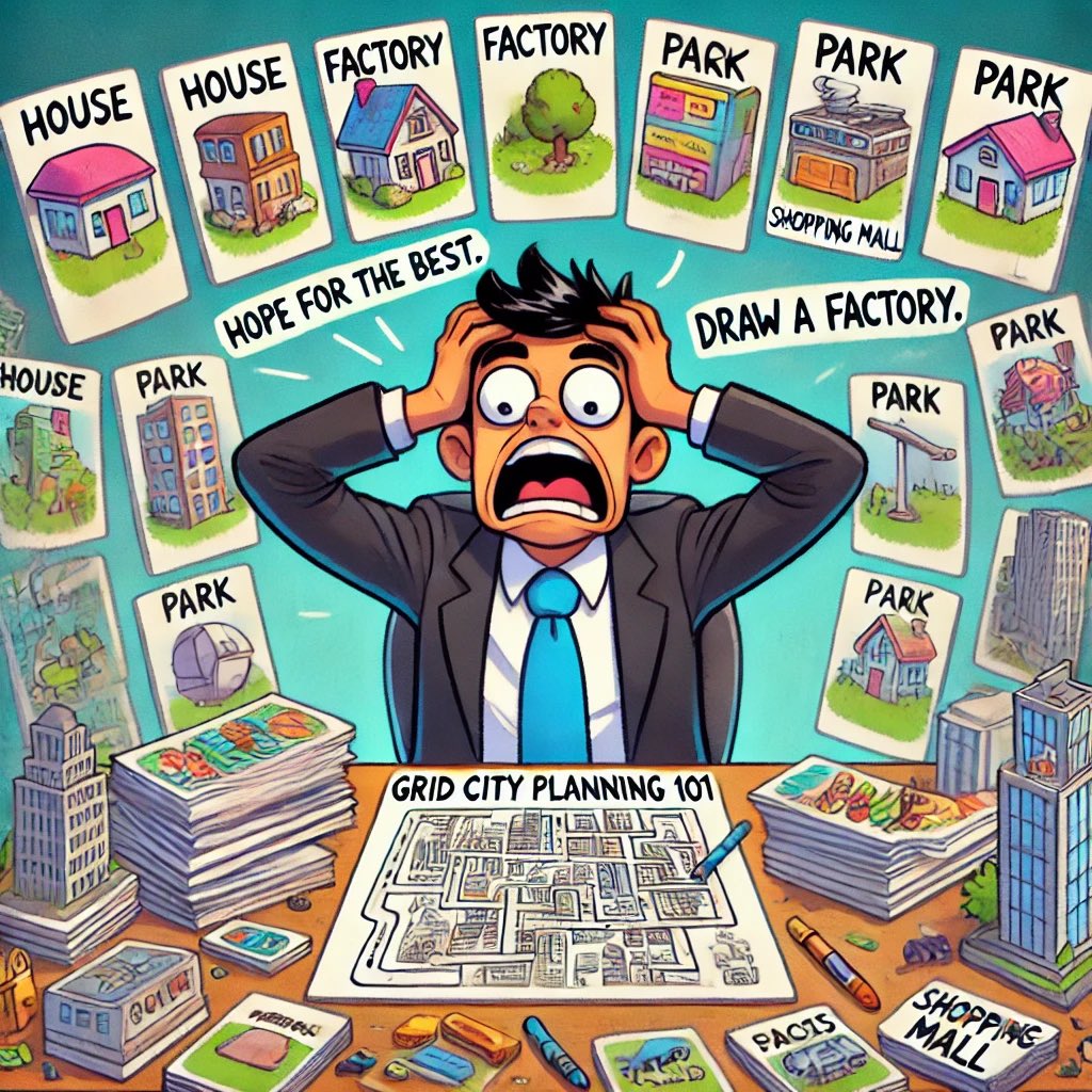 GridCity_'s tweet photo. When you dream of a green park, but life hands you a factory 🤯
#GridCity #CardGame #GameCommunity https://t.co/ACQalTBIuH