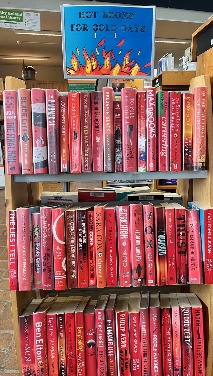 corkcolibrary's tweet photo. Now that the temperatures are dropping , why not take inspiration from our “Hot Books for a cold Day “ display here at #Bantry Library.🔥🔥🔥
Don’t forget to stock up now for the Christmas season.
#Bantrylibrary #Whatlibrariesdo https://t.co/ISUMbCiQYm