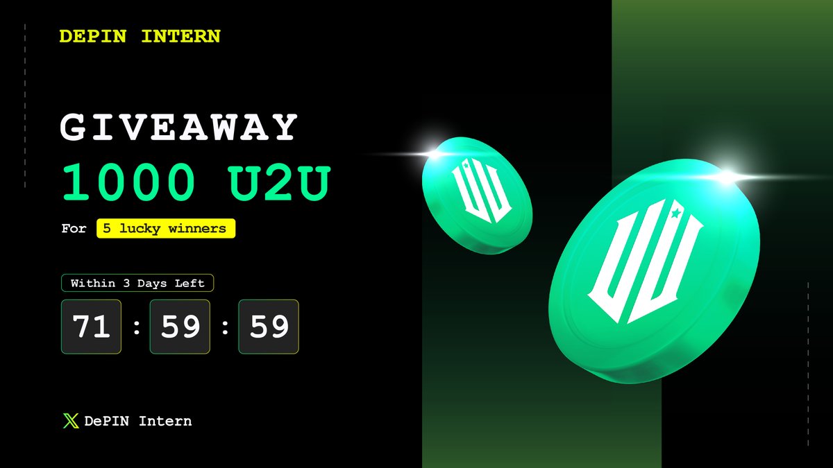 nghianeo's tweet photo. 🎁 GIVEAWAY: 1000 U2U for 5 Lucky Winners!

A heartfelt thank you to everyone who has supported and followed me!

🫶 I want to share a portion of my U2U airdrop with all of you. If it’s not enough, I’ll buy more U2U, lol! 😄

⏰ 3 days from now!

🎁 How to join:

1️⃣ Follow @nghianeo 
2️⃣ Like & Retweet this post
3️⃣ Comment your U2U wallet address (EVM wallet starts with 0x...)
4️⃣ Tag 2 friends and add the hashtags #U2UNetwork #U2U #DePINAlliance

🫵 Don’t miss this chance—join now and spread the word! Thanks mate. I love you, homies.