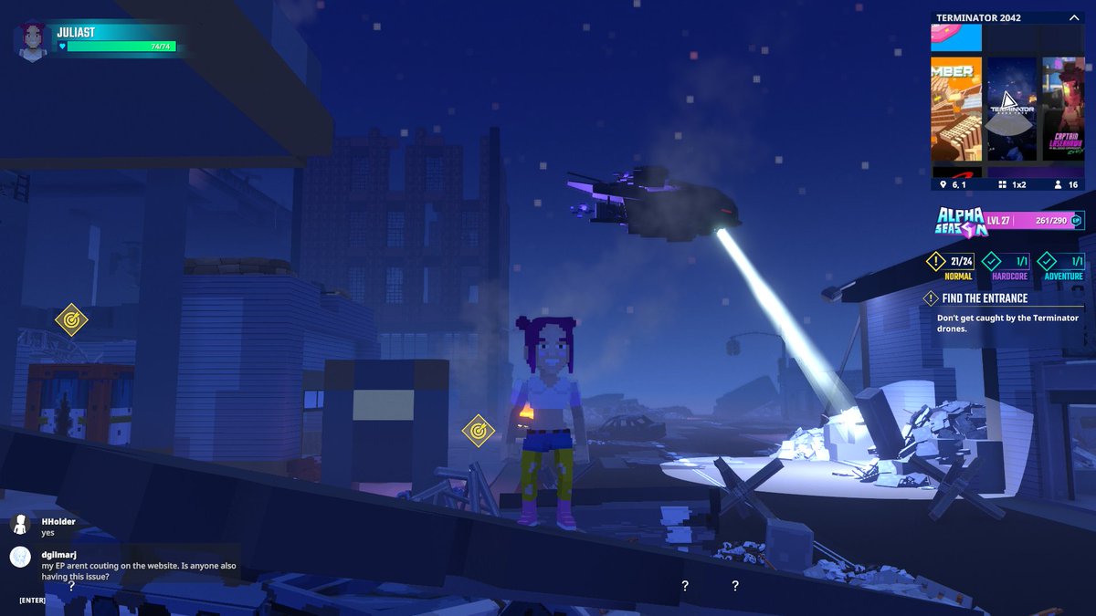 Dodging Flying Drones in Terminator 2042 in <a href="/TheSandboxGame/">The Sandbox</a>. The future is now, and it's intense! 🤖🚁 <a href="/skydance/">Skydance</a> register-landings.sandbox.game/alphaseason4-s… #TheSandbox #AlphaSeason4 #AS4SocialChallenge