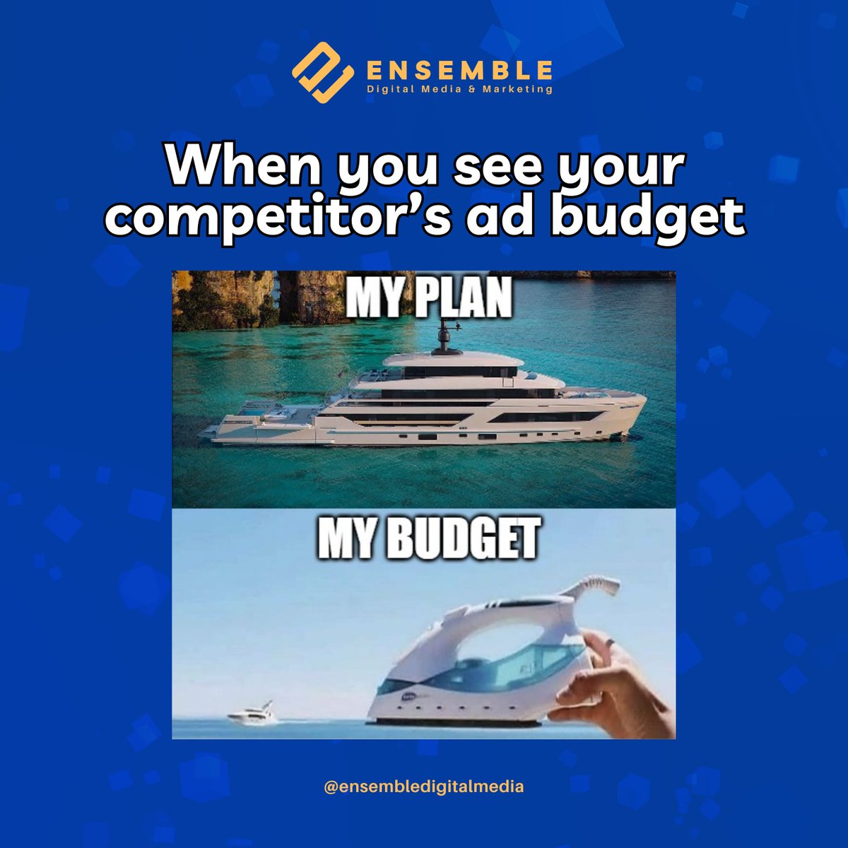 ensembledm's tweet image. 😳 When you see your competitor’s ad budget and realize you&apos;re playing in two different leagues 🤑💼 Me: &quot;Do they own a small country or something?&quot; 🌍 But hey, creativity &amp;gt; cash, right? (Please say yes) 😅 #MarketingStruggles #AdBudgetGoals #SocialMediaHumor