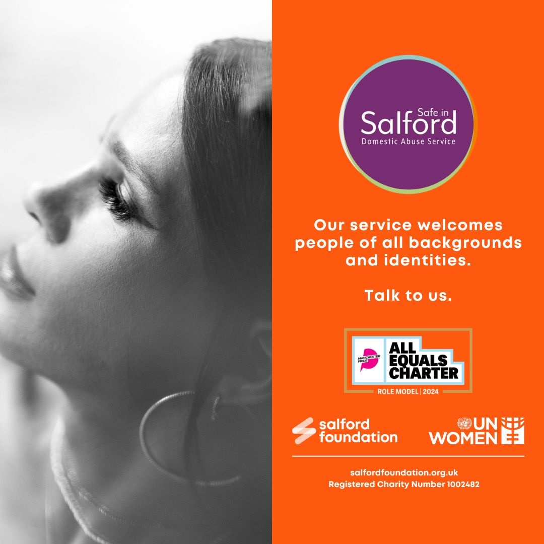 Salford Foundation (@salfordfdn) on Twitter photo Regardless of identity or background, we want to help you.
Our #SafeInSalford team can help you if you're experiencing domestic abuse - email us at info@safeinsalford.org.uk or give us a call on 0161 793 3232 and talk to us 💜 Regardless of identity or background, we want to help you.
Our #SafeInSalford team can help you if you're experiencing domestic abuse - email us at info@safeinsalford.org.uk or give us a call on 0161 793 3232 and talk to us 💜