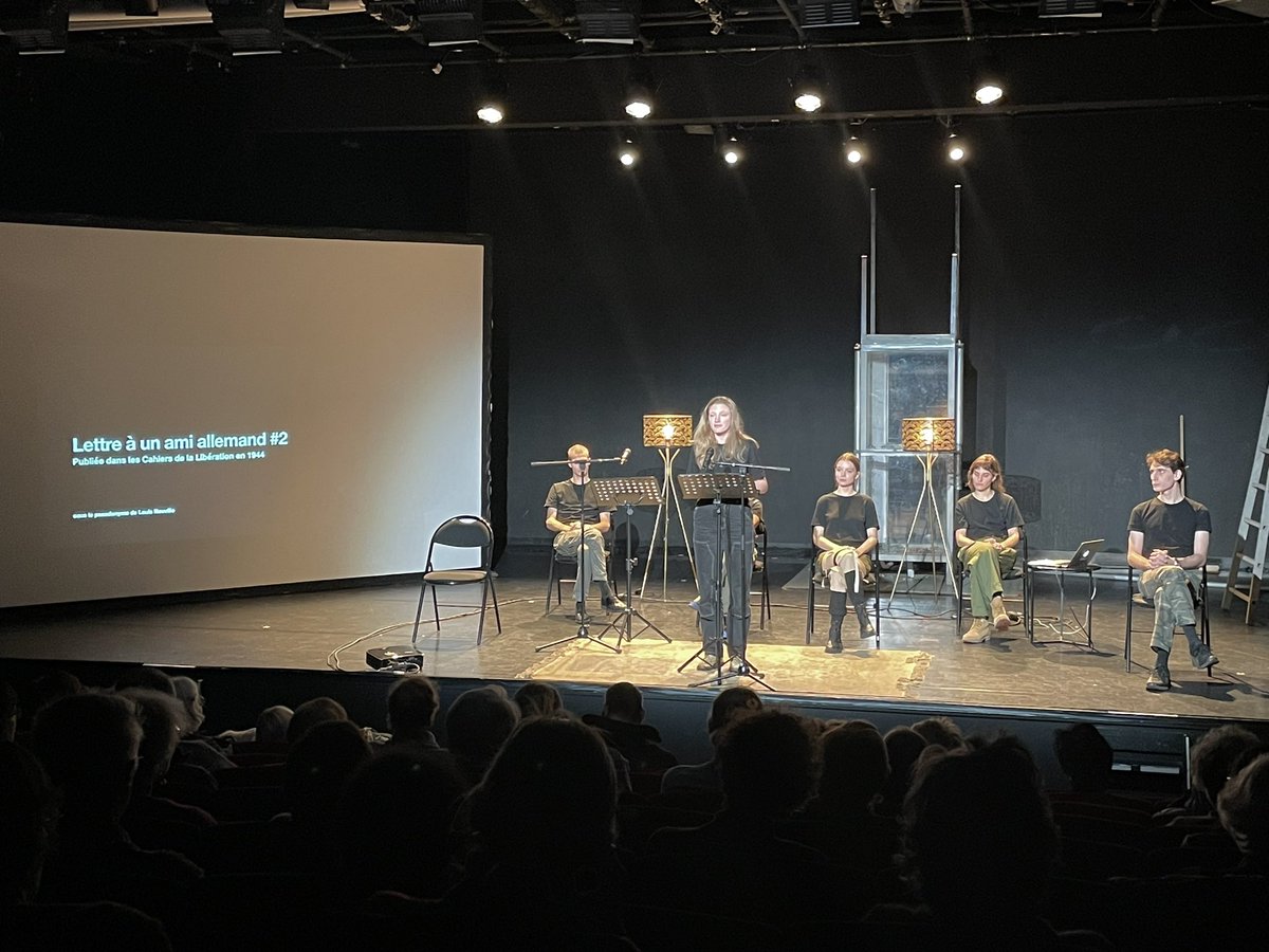 UP14e's tweet photo. Dernière séance du cycle Camus ce 7 décembre : lectures de textes de l’auteur par les élèves-comédiens du Lab’ du Théâtre 14 https://t.co/bWvDA7Es2y