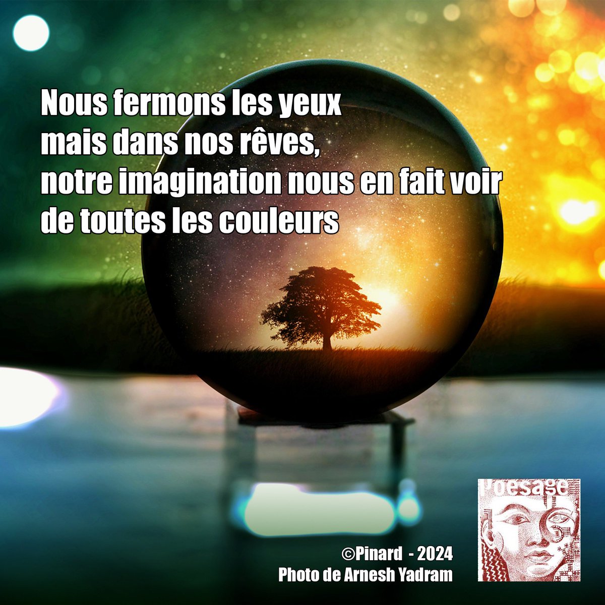 poesage_27's tweet photo. Nous fermons les yeux
mais dans nos rêves,
notre imagination nous en fait voir
de toutes les couleurs
©Pinard - 2024
Photo de Arnesh Yadram
#dormir #yeux #fermer #sommeil #reves #rever #voir #imaginer #couleurs #colorer
#poet #poeme #poem #poesie #poetry #poesieengagee https://t.co/TYH3zEeM7N