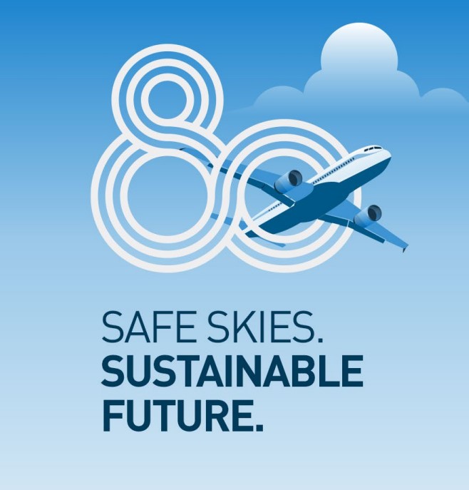 Today, on 7 December 2024, we are celebrating the 80th anniversary of the signing of the Convention on International Civil Aviation, known as the 'Chicago Convention'.
✈️  Happy International Civil Aviation Day! ✈️ 
#ICAO80 #SafeSkies #SustainableFuture #FutureAviation <a href="/icao/">ICAO</a>