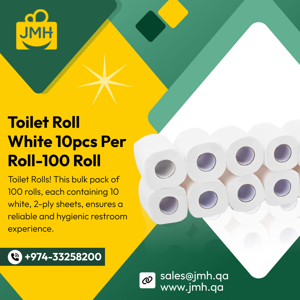 jmh_qatar's tweet photo. Keep it clean and fresh with our Toilet Rolls! 🚽

Each roll is soft, strong, and highly absorbent, ensuring comfort and reliability. Pack of 10 rolls per pack, with 100 rolls in total. 

Shop now: https://t.co/4McTtiVN63

#ToiletRolls #CleanAndFresh #QualityEssentials https://t.co/adrNPB3PGQ