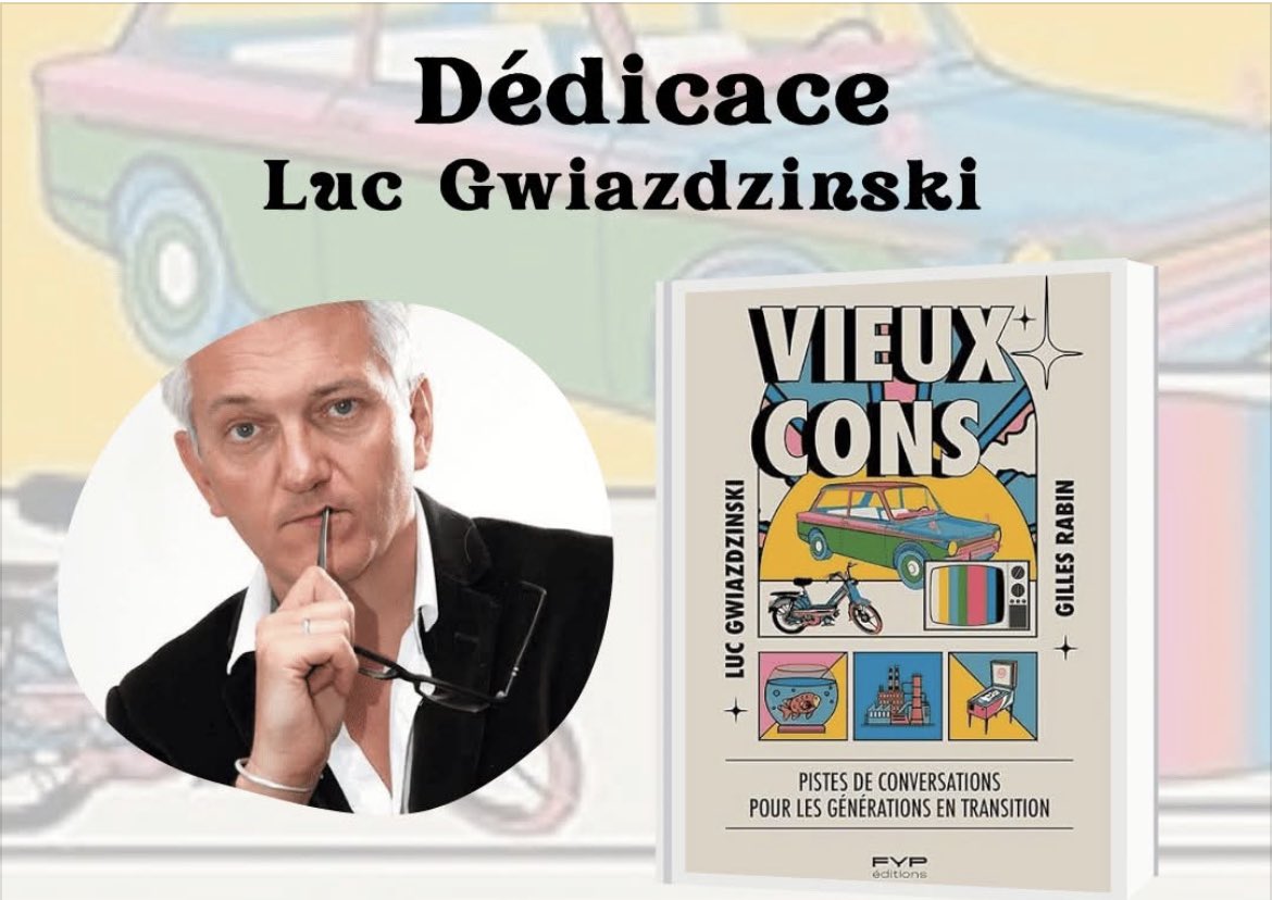 Gwiazdzinski Luc (@gwiazdzinski) on Twitter photo RV ce jour à 14h00 @librairielaruelle à Digne les Bains pour échanger autour de « Vieux cons » pistes de conversations avec les générations en transition
@librairielaruelle <a href="/rabinroche/">gilles rabin</a> <a href="/FYP_editions/">FYP EDITIONS</a> <a href="/ArboitGerald/">Arboit Gérald ☨ 🇪🇺</a> <a href="/Limportant_fr/">L'important</a>
#digne #thoard RV ce jour à 14h00 @librairielaruelle à Digne les Bains pour échanger autour de « Vieux cons » pistes de conversations avec les générations en transition
@librairielaruelle <a href="/rabinroche/">gilles rabin</a> <a href="/FYP_editions/">FYP EDITIONS</a> <a href="/ArboitGerald/">Arboit Gérald ☨ 🇪🇺</a> <a href="/Limportant_fr/">L'important</a>
#digne #thoard