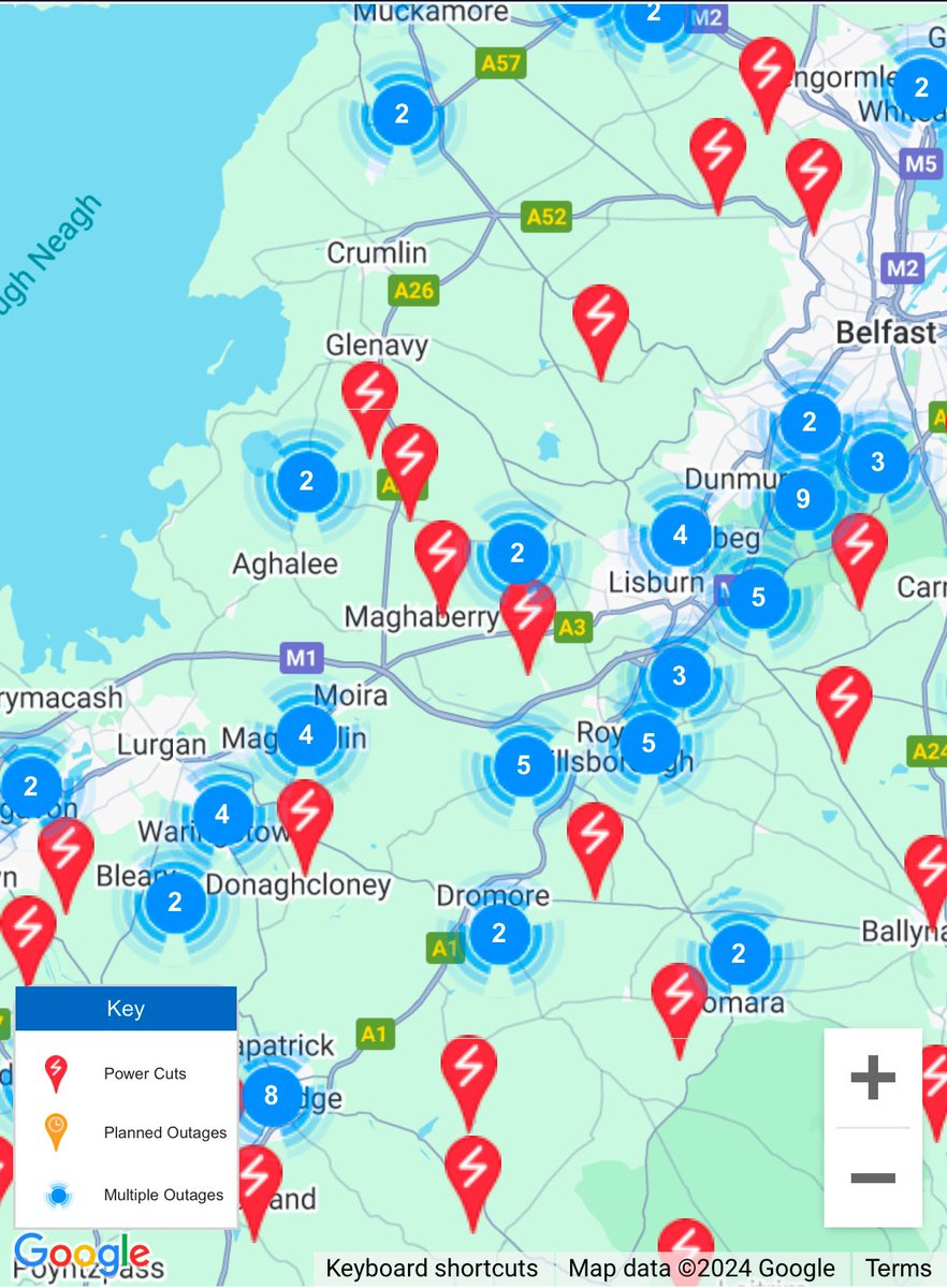 Respect and thanks to all the NIE staff who will be working around the clock, in awful conditions, to return power to homes. 

Quick look on NIE website shows the extent of power outages. You can report and track power cuts online.

nienetworks.co.uk/power-cuts/pow…

Stay safe everyone 🙏