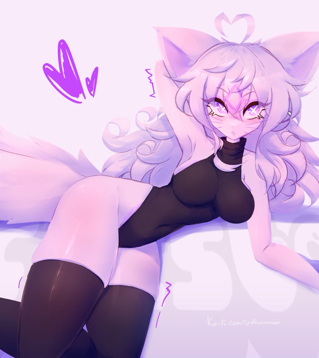 irthnmoon's tweet photo. would u wanna chill and relax w/ her? 🌙💜 https://t.co/yx8b5xUrYw