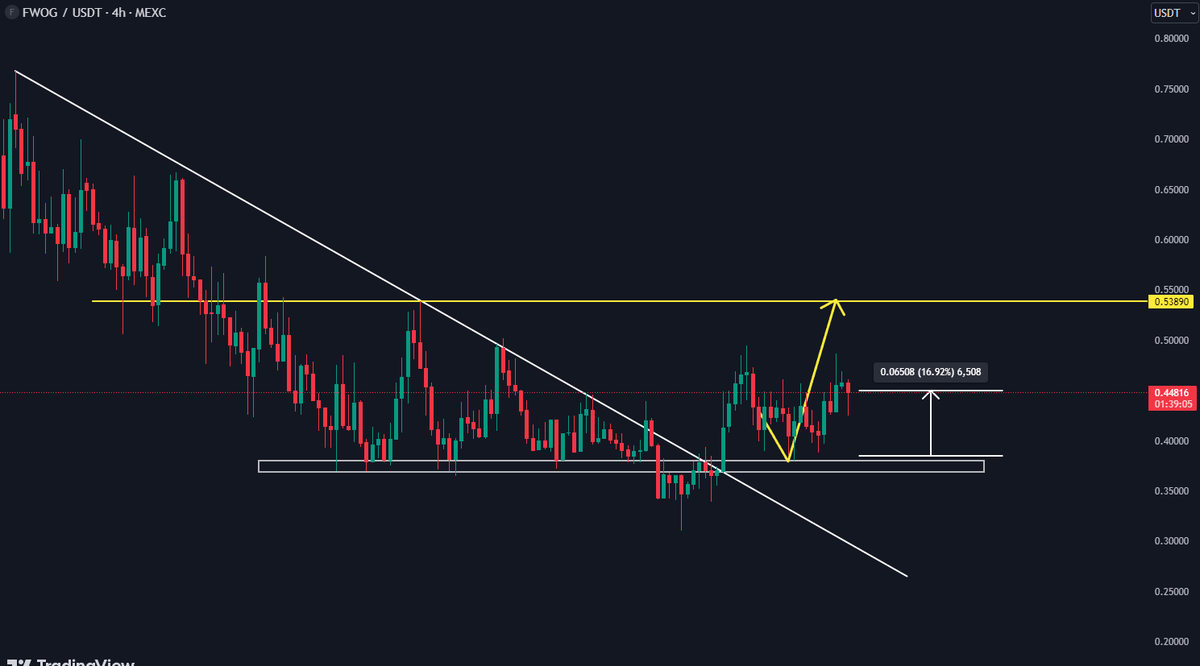 $FWOG | Update

Destekten güzel %20 kadar tepki aldı .53 hedefini hala bekliyorum.

#FWOG