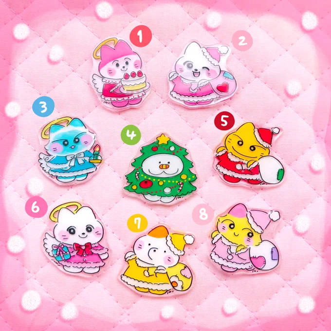 オンラインショップ▼ ・ミニキャラバッジクリスマス ・にゃお〜んバッジクリスマス ・クリスマスミニパーツ