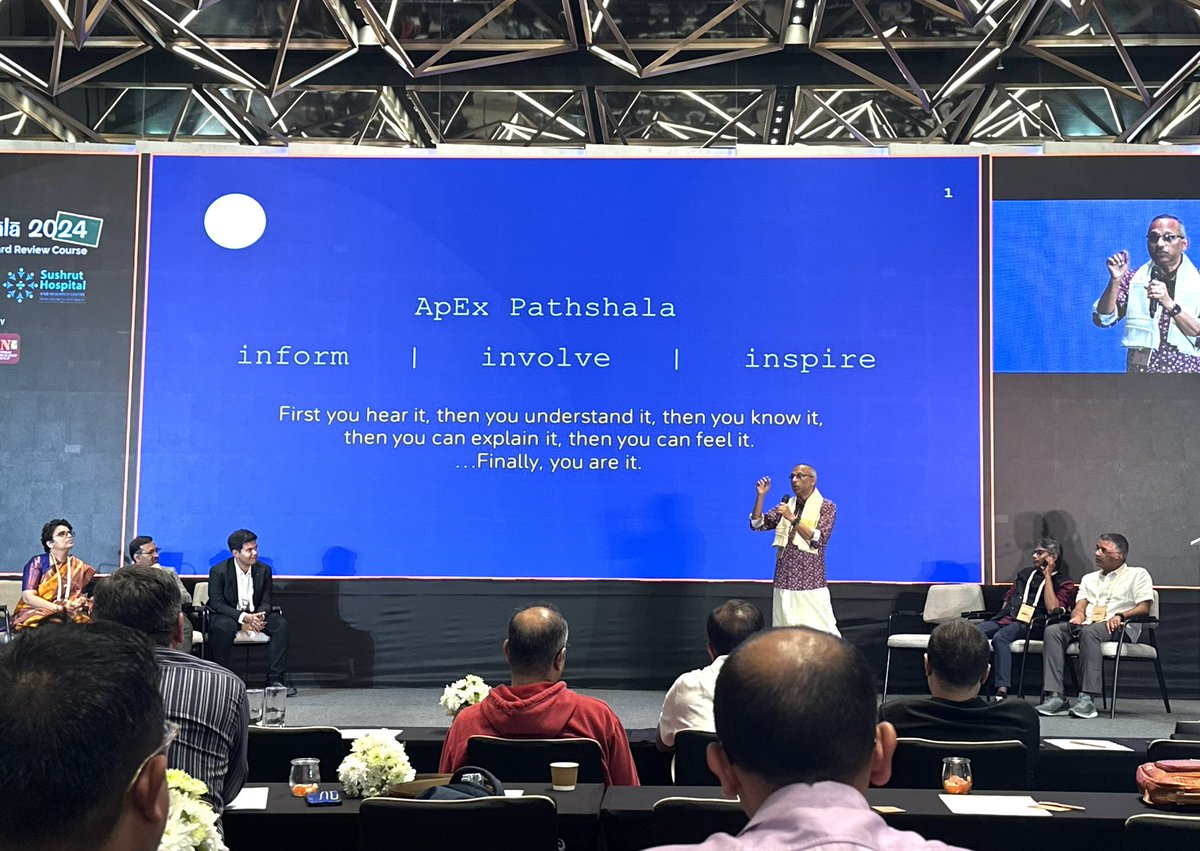 SayaliBThakare's tweet photo. A unique symposium at #ApexPathshala called ‘Panchayat’!👇🏻

This year the council deliberates on kidney transplant- day to day clinical scenarios such as perioperative fluid therapy.. to genetics, HLA matchmaker &amp; so on.

“Inform Involve Inspire”✨

Best conference in the world! https://t.co/zns0wNxwBy