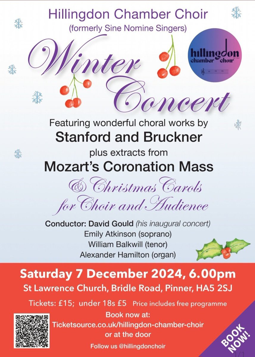 TONIGHT: get in the mood of the season and sing carols at our concert, 6 pm, St Lawrence Eastcote, HA5 2SJ. It's our first outing under David Gould, so we'd love your support! Tickets on the door 🎄🎶🔔🎶🎄 <a href="/SLE_Church/">St Lawrence Eastcote</a> <a href="/eastcotelocalco/">Eastcote Local</a> <a href="/HillingdonHour/">Hillingdon Hour</a>