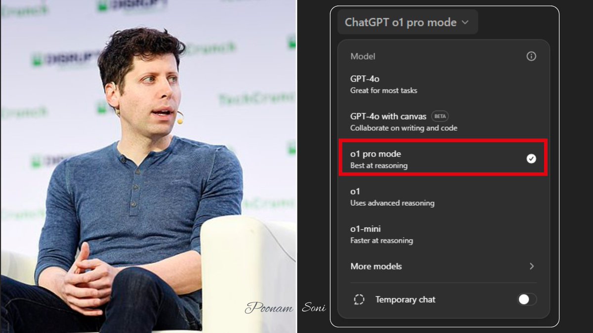 CodeByPoonam's tweet photo. OpenAI just dropped o1 full and Pro

Everyone on X is going crazy over its capabilities.

Here're the 10 wild examples so far (Don't miss the 5th one) https://t.co/UFwKxHLHat