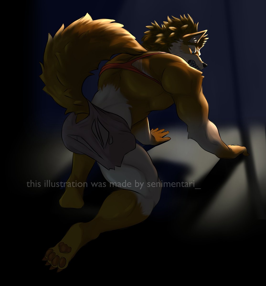 POV: you saw your room mate in the night
------------------------
commission for <a href="/Zerat_Bloodmoon/">Zerat Bloodmoon θΔ</a> 
Thank you for trusting me to draw him 😺