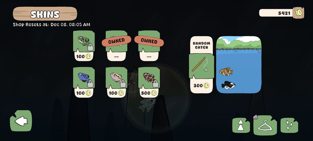 NeoteriGames's tweet image. Happy #ScreenshotSaturday

New types of Rare Skins will start appearing on the store.

- 2 New Mammal Pattern (Giraffe and Orca)
- 2 New Koi Patterns
- 3 New Avian Patterns (Sulphur-Crested Cockatoo, Galah Cockatoo, Red Macaw)

#fishgame #gaming