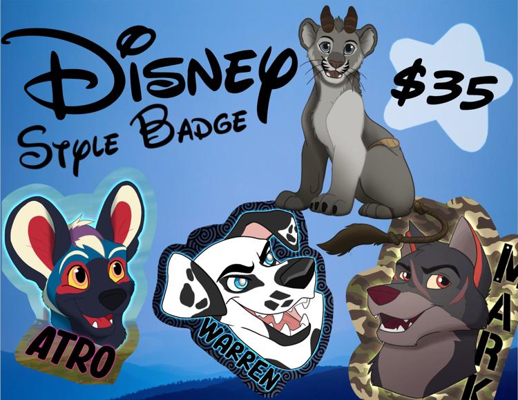MissingJay's tweet image. Come visit me in the artist alley at #MFF24. I have the fandom&apos;s first screw in removable fursuit piercings and some fun disney style badges.
I&apos;ll be tabling from 10am-1pm Saturday