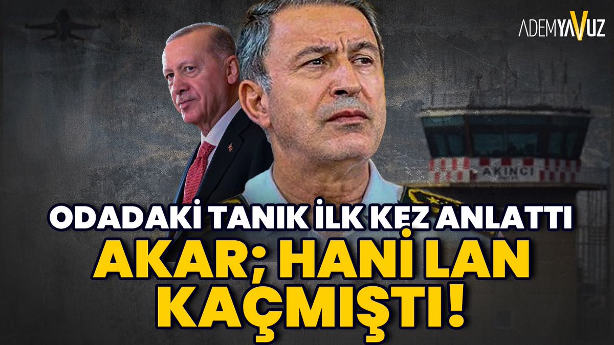 Yeni yayın analiz;

<a href="/RTErdogan/">Recep Tayyip Erdoğan</a> rejiminin #15Temmuz hikayesini alt üst edecek bir tanık çıktı.

<a href="/hulusiakarmedya/">Hulusi AKAR</a> 'ın rehin değil girişimin lideri olduğunu teyit eden şahitlik çok kritik.  

Şu an yurt dışında olan tanık o geceye dair neler anlattı ? Nelere şahit oldu ? 

Akar