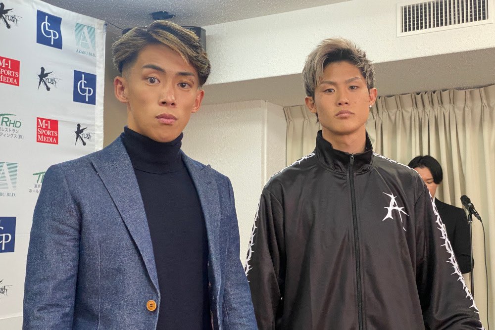 k1wgp_pr's tweet photo. 【Krush.169】12.8(日)後楽園

🎙️前日計量・記者会見レポート

橋本実生「陰キャなんやから大人しくしとけ。とりあえず明日は、コイツ嫌いなので、秒で倒します」 
晃貴「俺が一番Krushを盛り上げる」
📝詳細▷ https://t.co/a9j69QF4Aq

📡#ABEMA にて全試合生中継‼
📅12月8日(日) ⌚17:15～
📺視聴URL▷ https://t.co/RgxAQ8Gu9J

#k1wgp #Krush #格闘技
