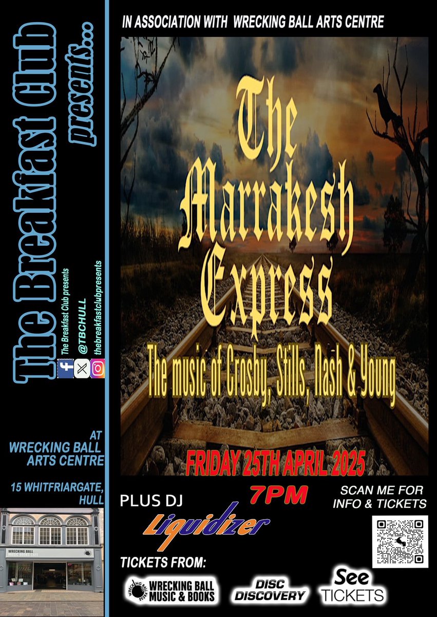 New gig!

The Marrakesh Express returning to Hull. 

seetickets.com/queue/?c=seeti…