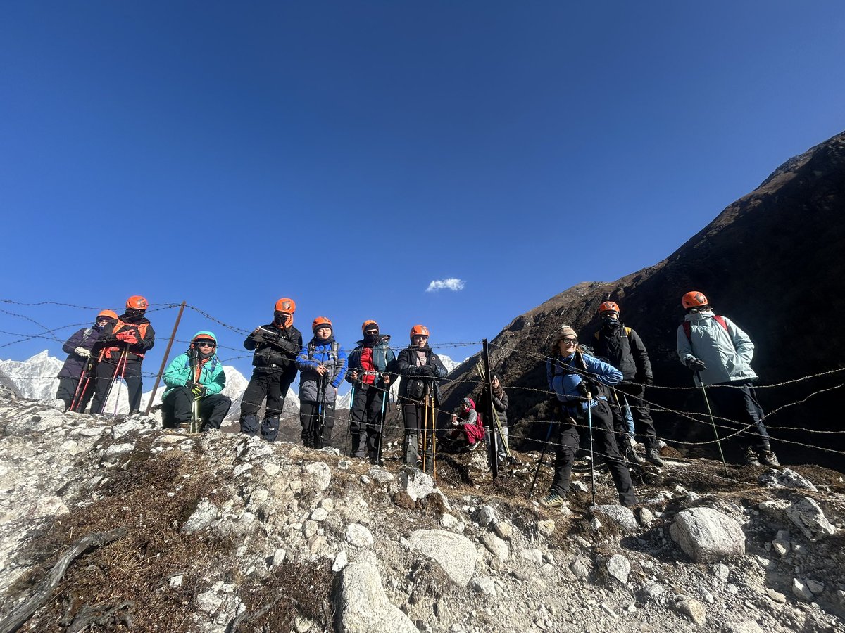chimis's tweet photo. Done with 1st day on #ponkarglacier, our girls were curious, they learned abt features of glaciers, types of debris, formation of various lakes around glacier.
We rushed back before strong wind storm takes over N reduces visibility.
#HKHWomenonIce
#SOS #Glaciers https://t.co/TM03Qvu1dr