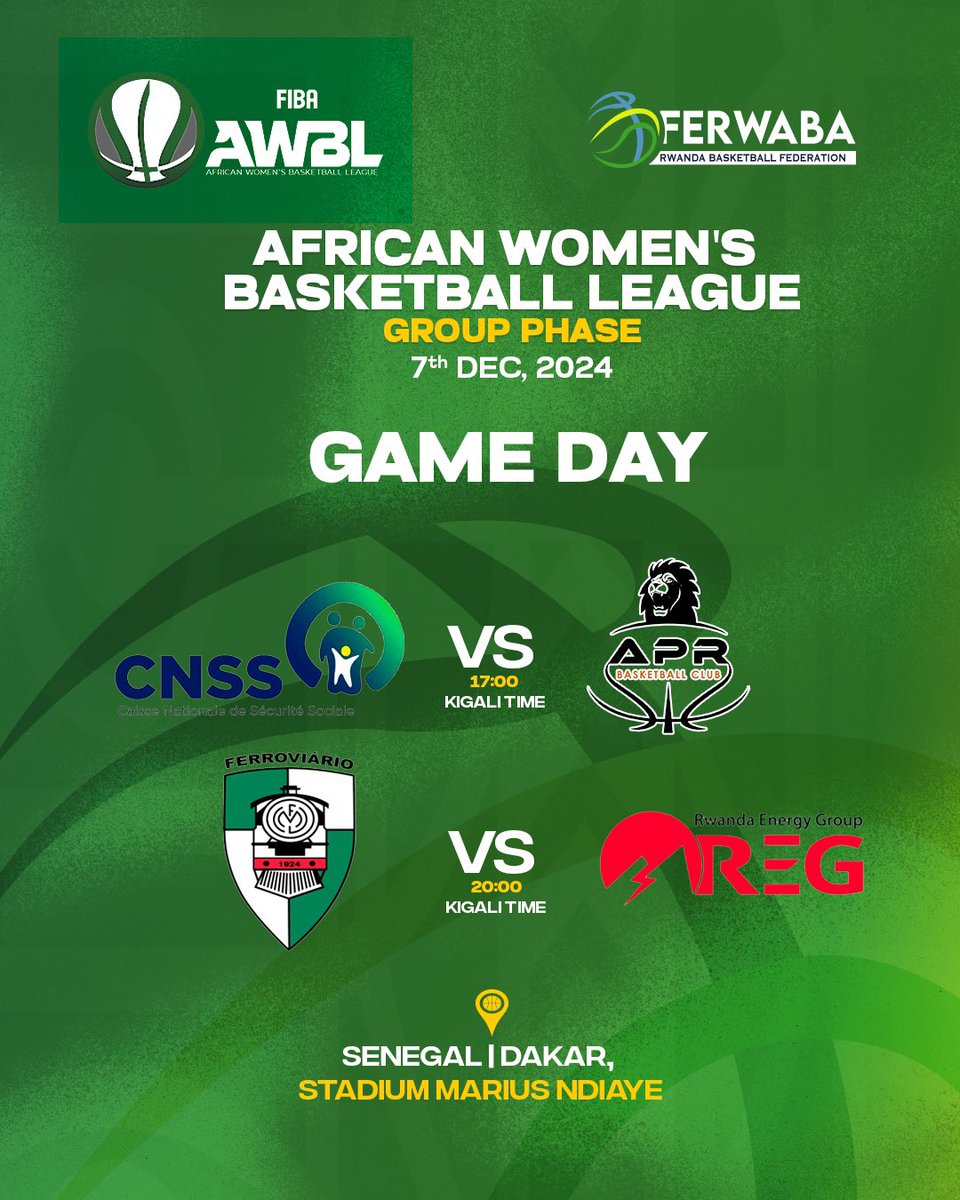 ferwabaRW's tweet photo. IT IS GAME DAY🏀🔥
The road to glory starts TODAY! 🏆🔥 Don’t miss a second of the action as our teams hit the court for #AWBL24.
CNSS vs @AprWomenbbc : https://t.co/LnGuiJLNRq
Ferroviaro vs @regwomenbbc: https://t.co/78EbO6E2Q0
#WinforRwanda🇷🇼