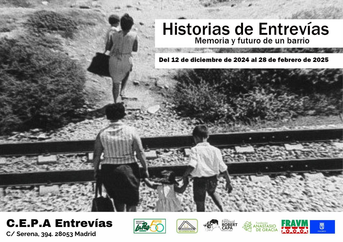 Fundación Manuel Fdez. «Lito»-Anastasio de Gracia (@fundacionlito) on Twitter photo 🔴 INVITACIÓN | La AAVV La Paz, el <a href="/CEPAEntrevias/">CEPA de Entrevías</a> y la Fundación Manuel Fernández "Lito" - @AnastasioGracia os invitamos a la inauguración de:
Historias de Entrevías
Memoria y futuro de un barrio
el próximo 12 de diciembre, jueves, a las 18:00 h, en la sede del CEPA Entrevías (C/ 🔴 INVITACIÓN | La AAVV La Paz, el <a href="/CEPAEntrevias/">CEPA de Entrevías</a> y la Fundación Manuel Fernández "Lito" - @AnastasioGracia os invitamos a la inauguración de:
Historias de Entrevías
Memoria y futuro de un barrio
el próximo 12 de diciembre, jueves, a las 18:00 h, en la sede del CEPA Entrevías (C/