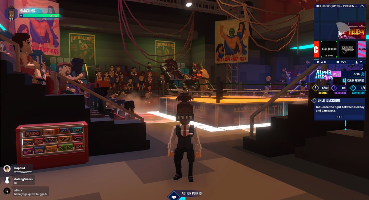 mmaximr's tweet photo. Sneaking into the Osiris club in Hellboy (2019) in @TheSandboxGame. Things are about to get supernaturally exciting! 😈🔥 @Lionsgate https://t.co/dPWD0wvQW3 #TheSandbox #AlphaSeason4 #AS4SocialChallenge https://t.co/xarF5oXwiv