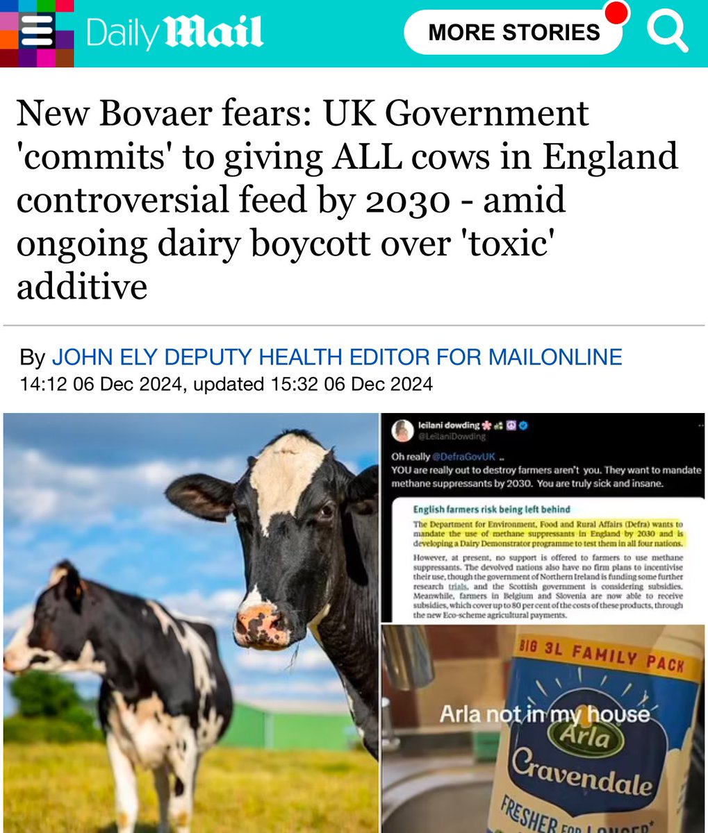 mrmarkdolan's tweet photo. FOR THE HARD OF THINKING

People don’t want BOVAER added to animal feed, not because they are conspiracy theorists, but because it isn’t natural

Perhaps deal with Chinese coal-fired power stations before you fxxx around with our cows

MANY THANKS 🐄🐮 https://t.co/3RpJgzr8CN