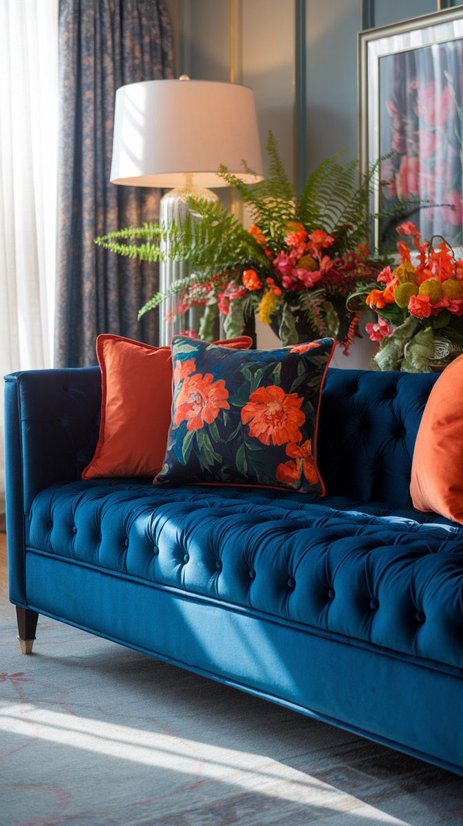 #interiordesign #HomeDecorGoals #JewelToneDecor #BoldInteriors #LivingRoomInspo #VelvetSofa #ColorPop #ModernClassic #InteriorDesignIdeas #VibrantSpaces #HomeAesthetic