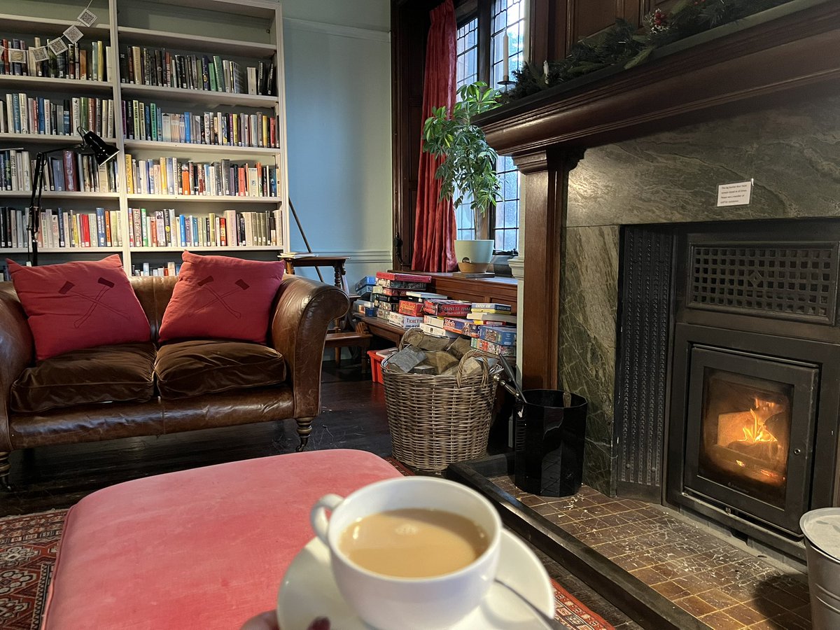 This is definitely one of my happy places. My work area is set up, but first, following the advice of my UG supervisor, I’ll put my feet up, have a cup of tea and think 💭my PhD confirmation of registration deadline is just 9 sleeps away 😬 <a href="/gladlib/">Gladstone's Library</a> <a href="/LJMU_PGRs/">LJMU PGR Development</a> #women
