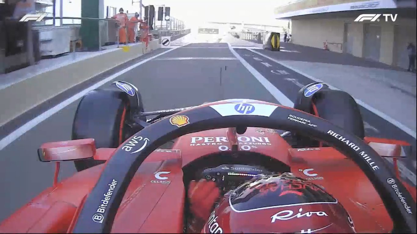 Charles Leclerc onboard at Yas Marina 2024