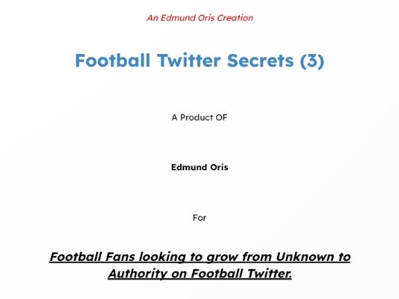 UglyNenge's tweet photo. @EdmundOris I think when they say knowledge is power it's really understated... The course has answered questions on what I was doing wrong and reassured me on what I should keep up with. Such is sincerely priceless #FootballTwitterSecrets https://t.co/lQYQU6Yoy6