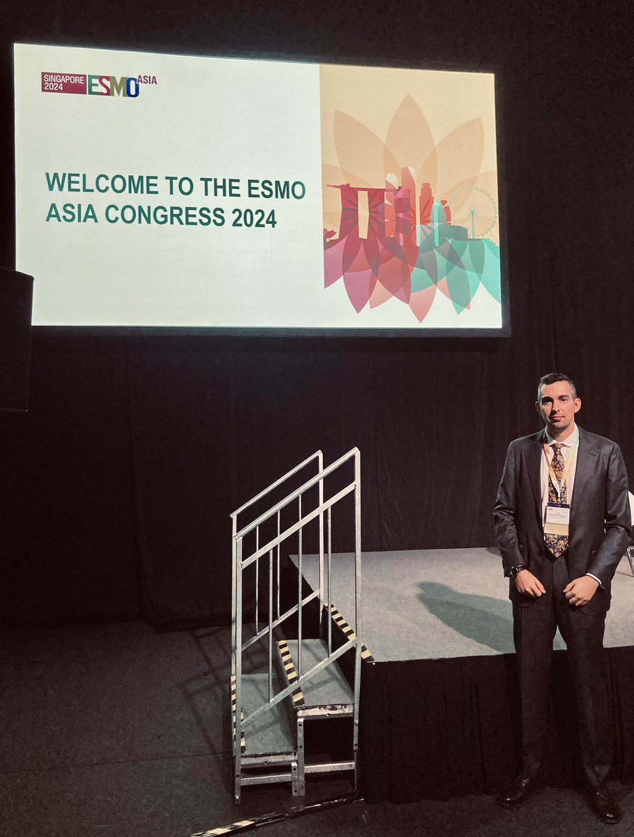 luixposado's tweet photo. Happy to have presented at #ESMOASIA24 the work we conducted at the Medical Oncology Department of Salamanca on the impact of palliative care in patients with advanced lung cancer. Also delighted to have included a mention of my city (Zamora) in the acknowledgments slide! https://t.co/TlnlBPVhrn